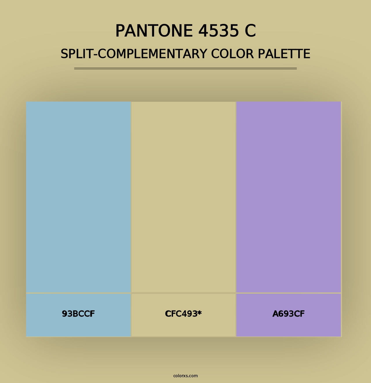 PANTONE 4535 C - Split-Complementary Color Palette