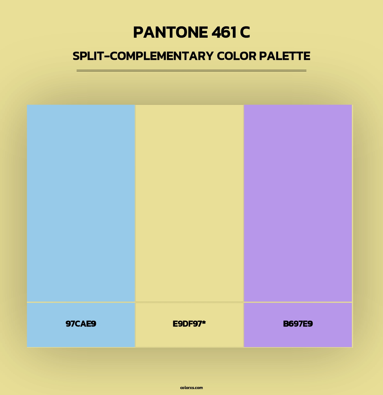 PANTONE 461 C - Split-Complementary Color Palette