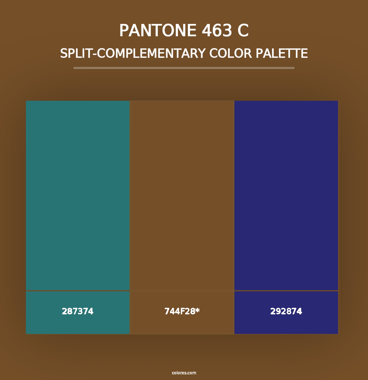 PANTONE 463 C - Split-Complementary Color Palette