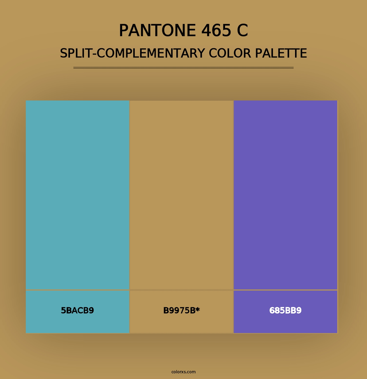 PANTONE 465 C - Split-Complementary Color Palette