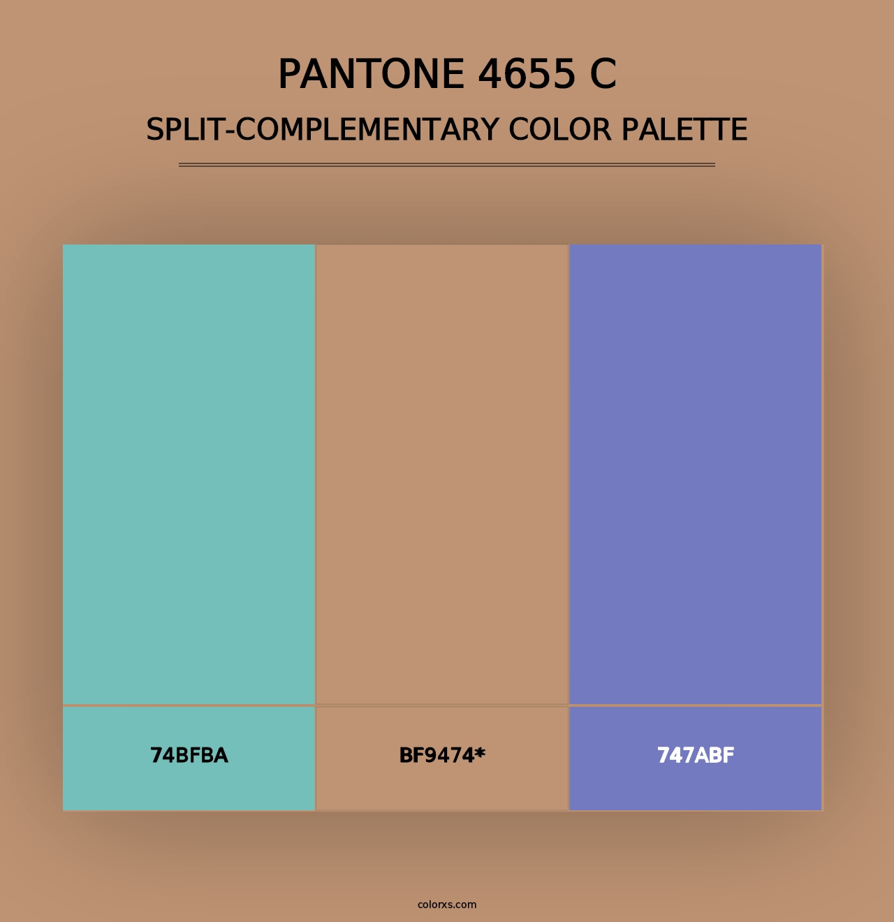 PANTONE 4655 C - Split-Complementary Color Palette