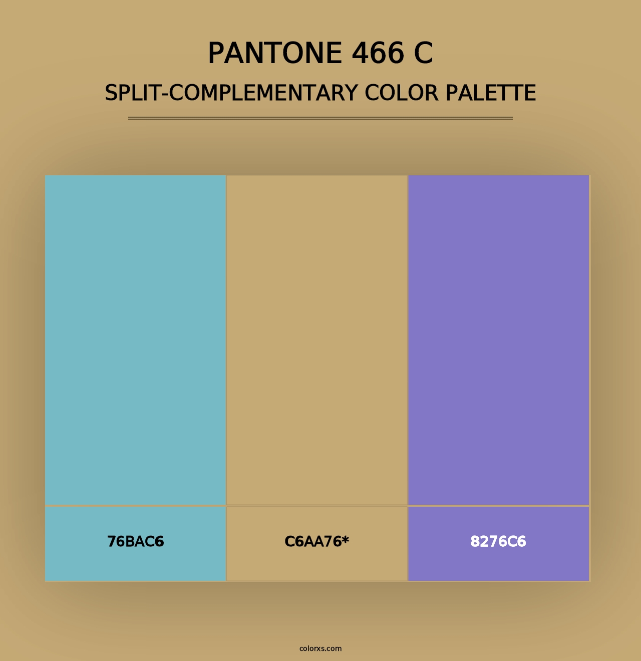 PANTONE 466 C - Split-Complementary Color Palette