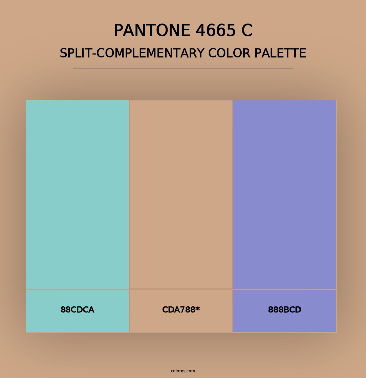 PANTONE 4665 C - Split-Complementary Color Palette