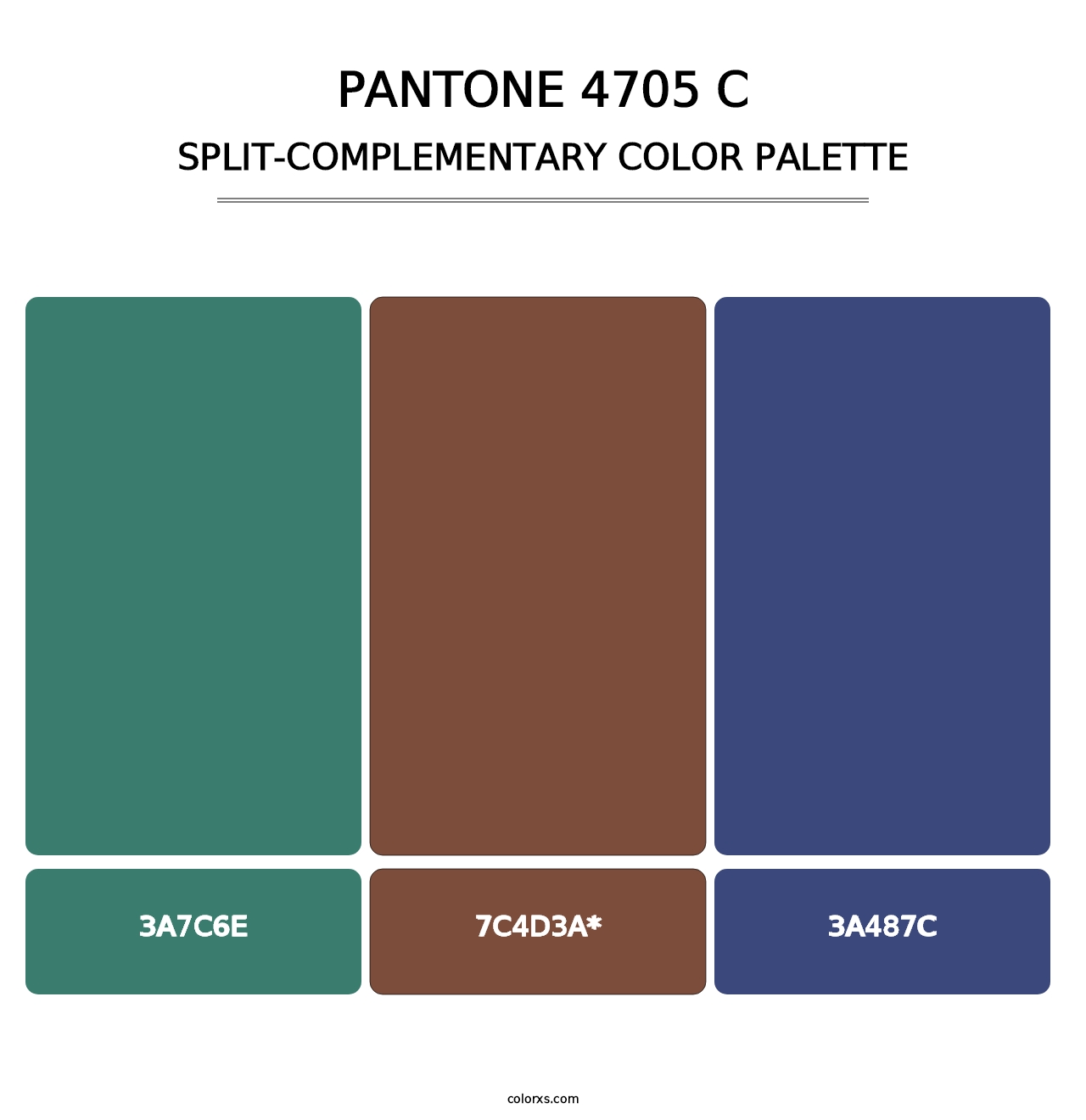 PANTONE 4705 C - Split-Complementary Color Palette