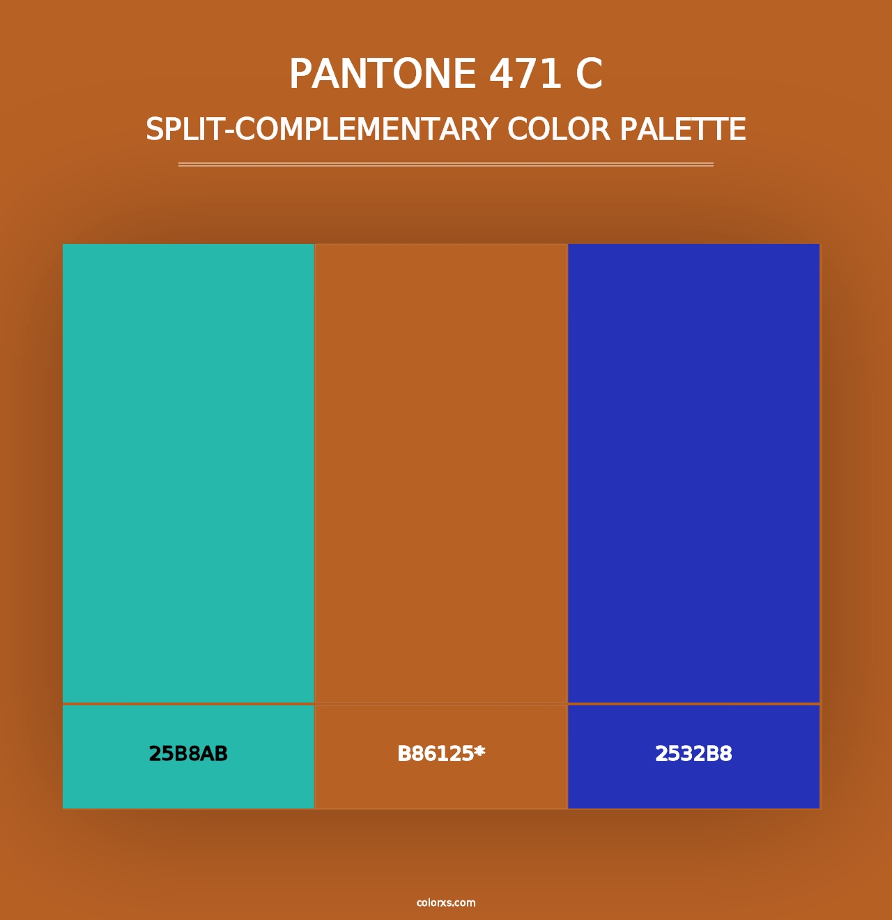 PANTONE 471 C - Split-Complementary Color Palette