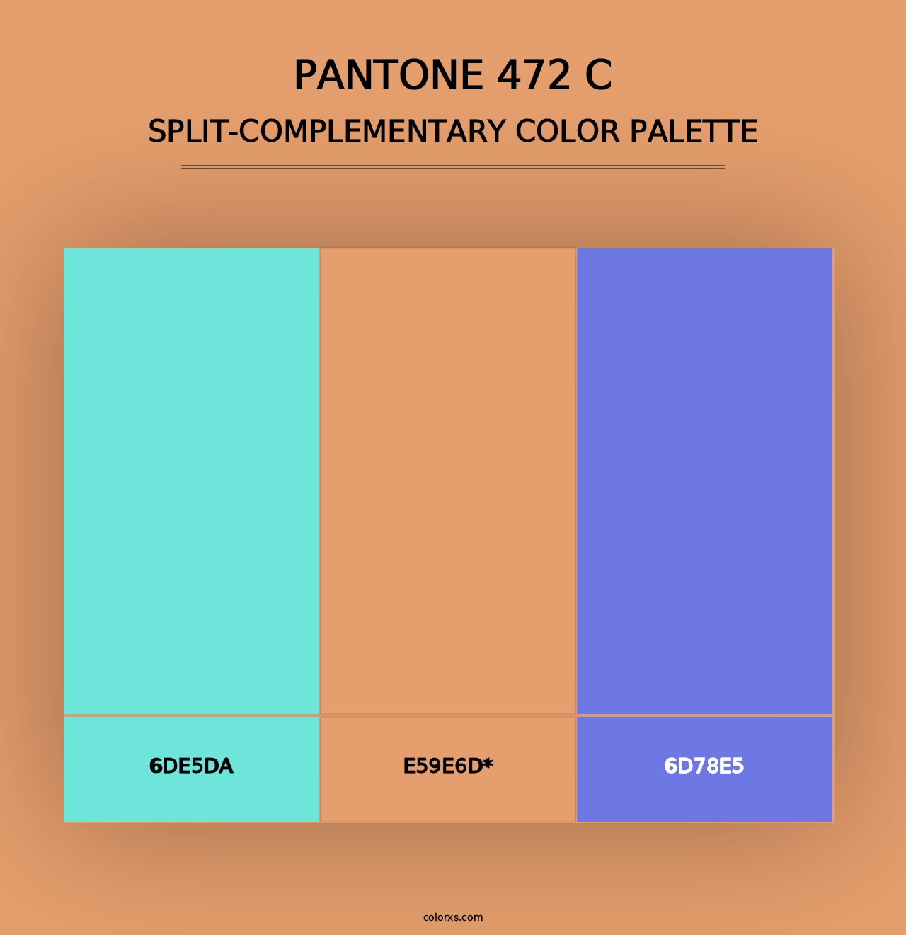 PANTONE 472 C - Split-Complementary Color Palette