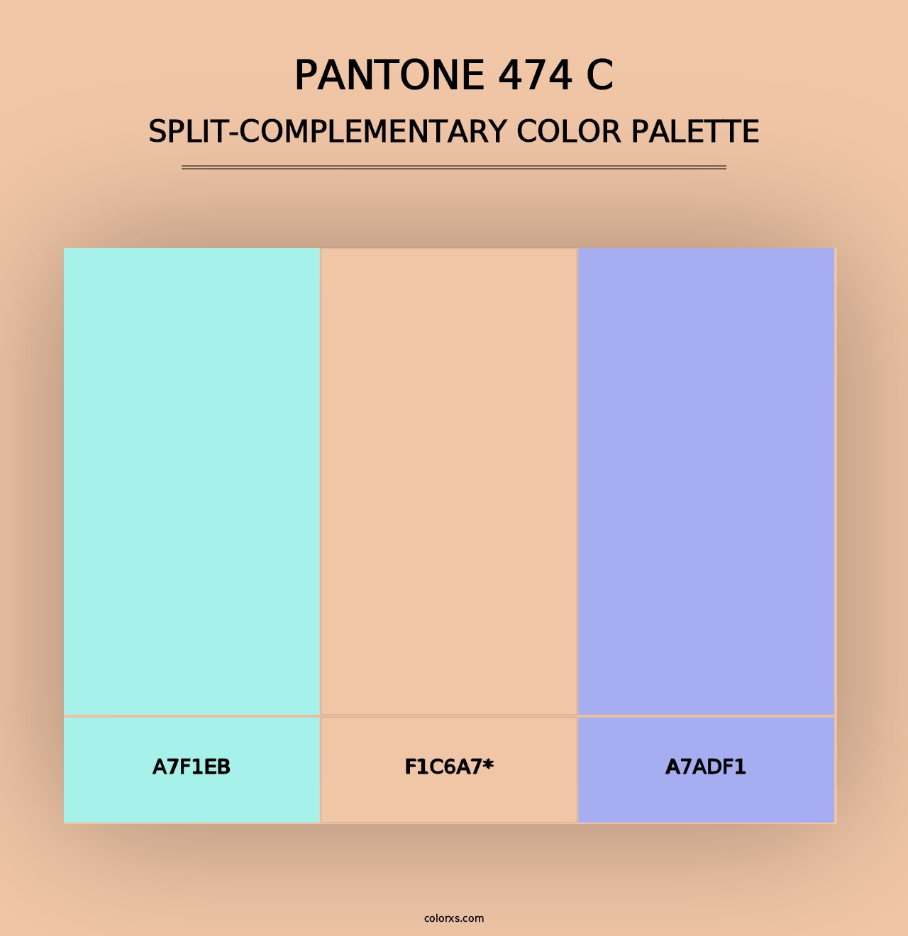 PANTONE 474 C - Split-Complementary Color Palette