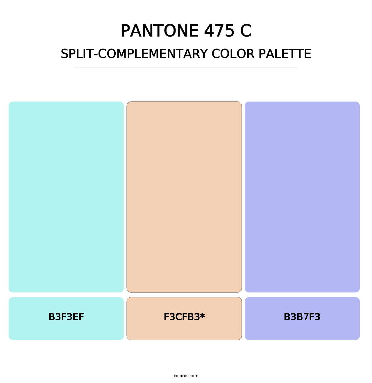 PANTONE 475 C - Split-Complementary Color Palette