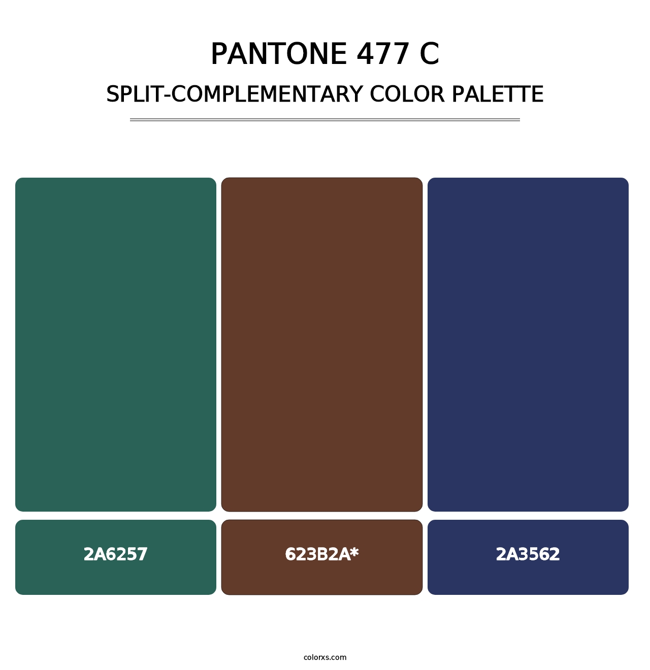 PANTONE 477 C - Split-Complementary Color Palette