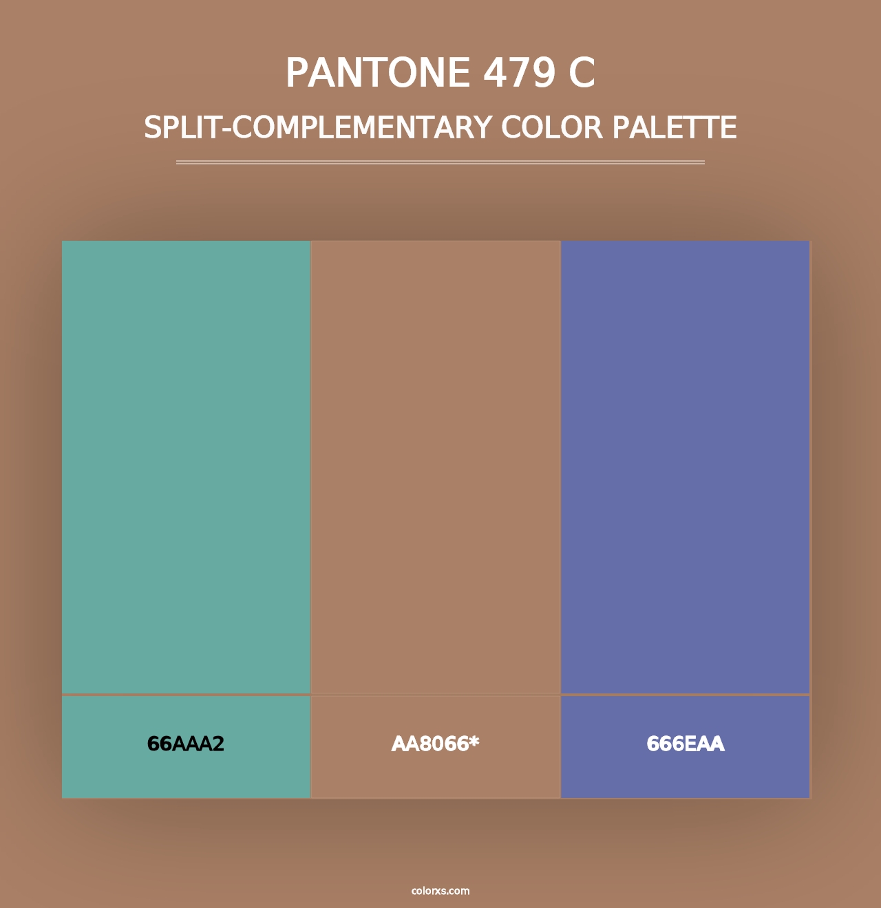 PANTONE 479 C - Split-Complementary Color Palette