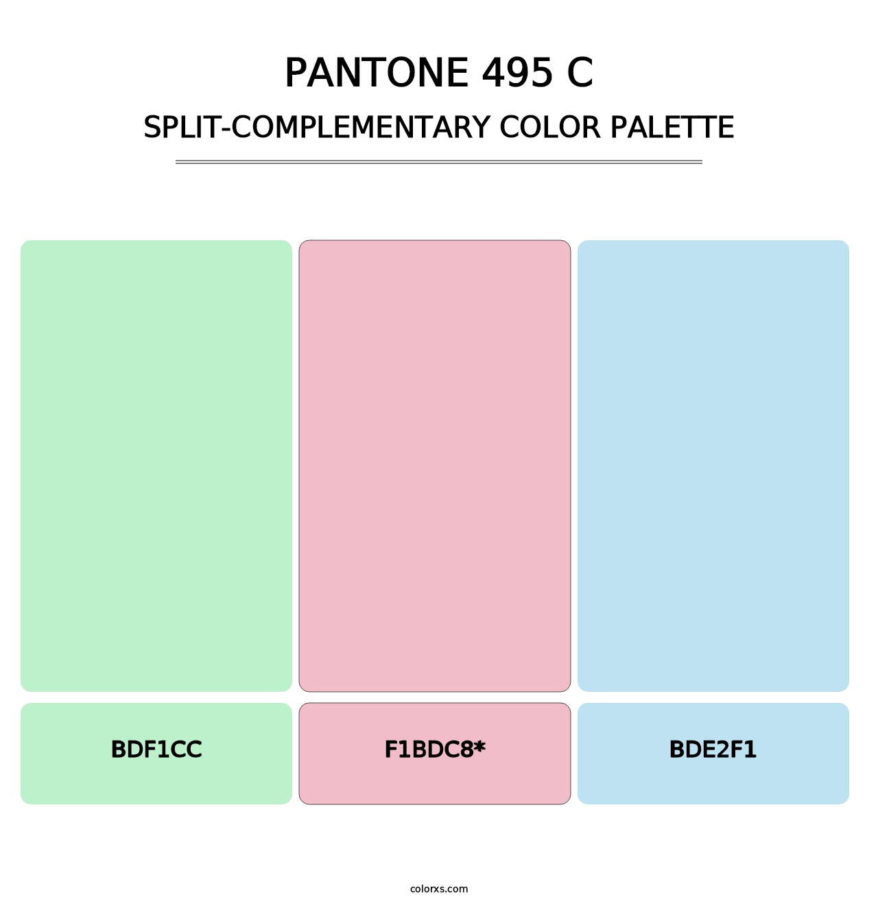 PANTONE 495 C - Split-Complementary Color Palette