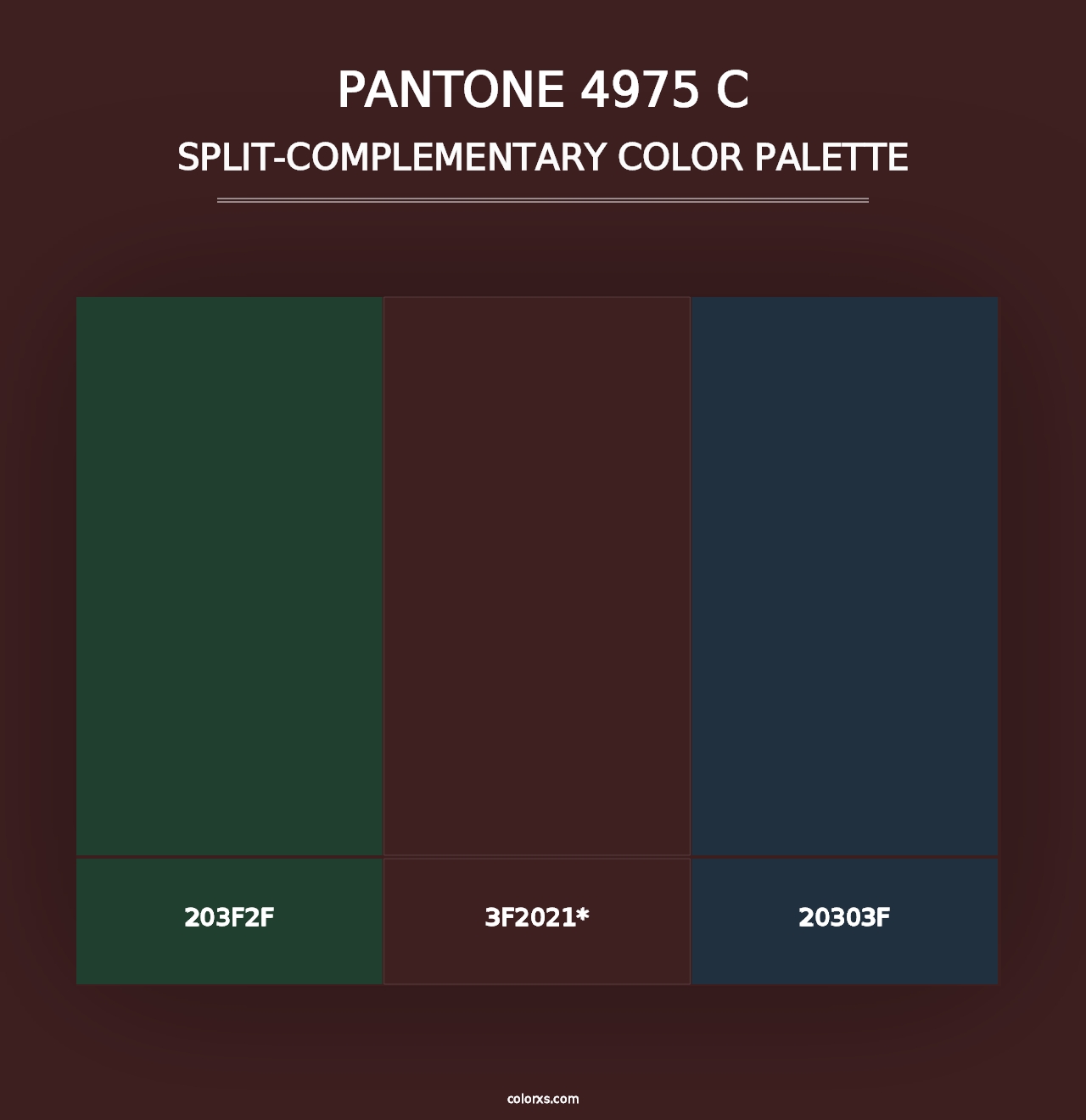 PANTONE 4975 C - Split-Complementary Color Palette