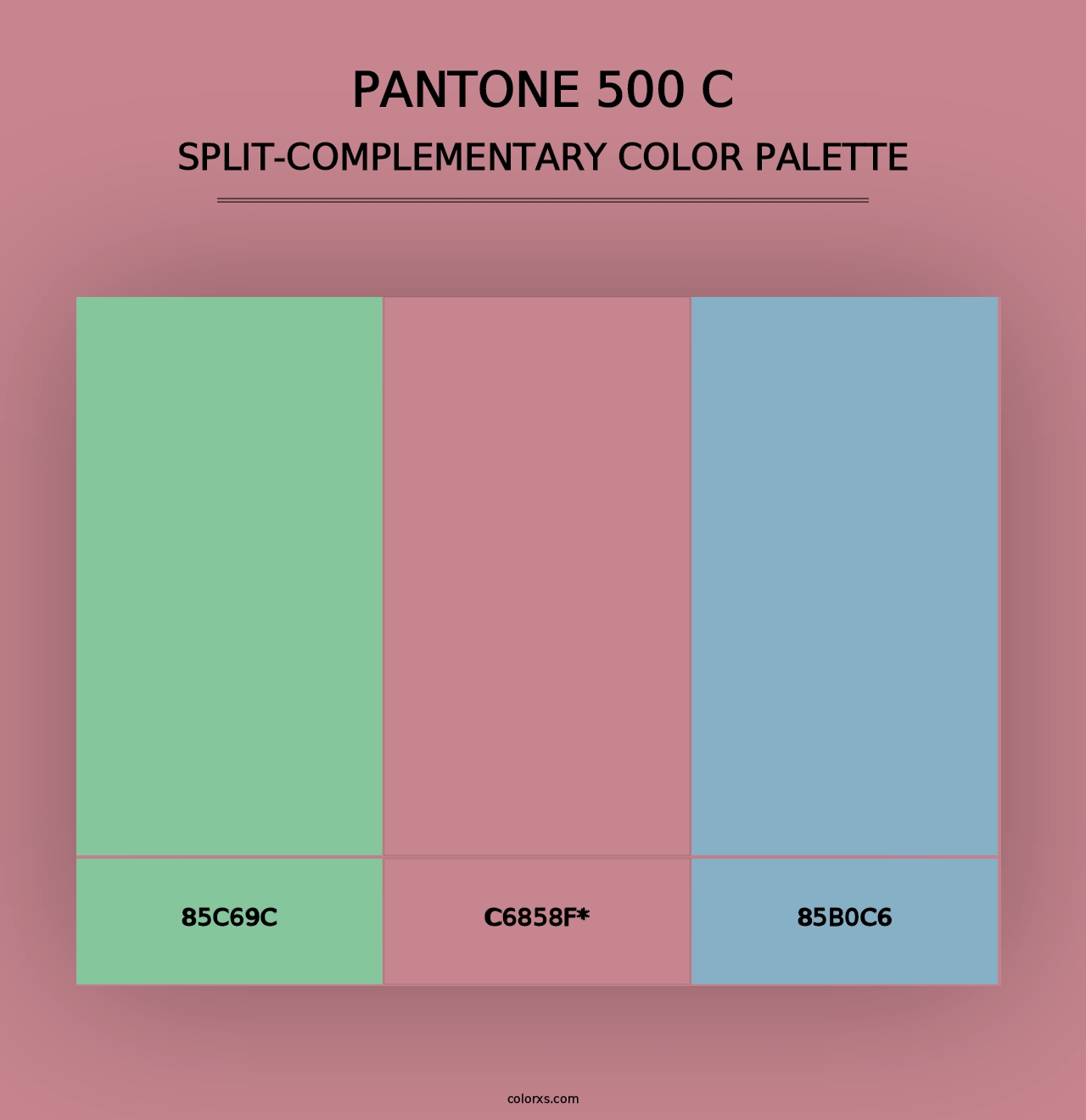 PANTONE 500 C - Split-Complementary Color Palette