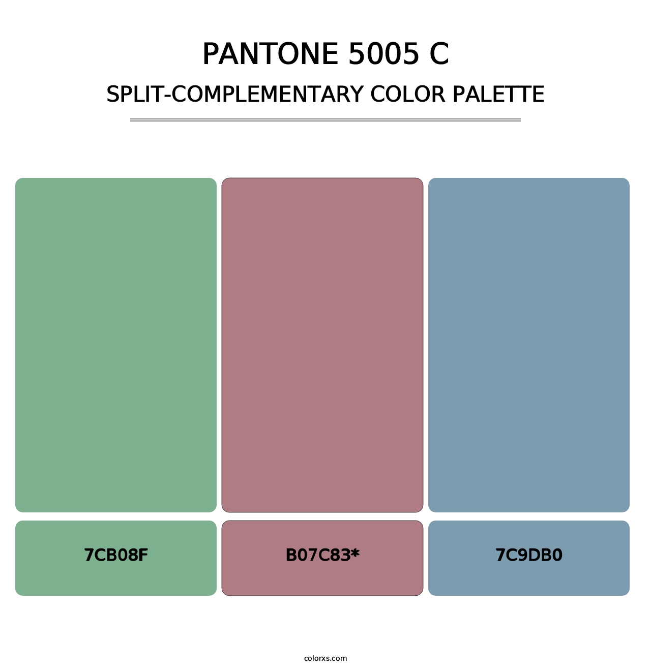 PANTONE 5005 C - Split-Complementary Color Palette