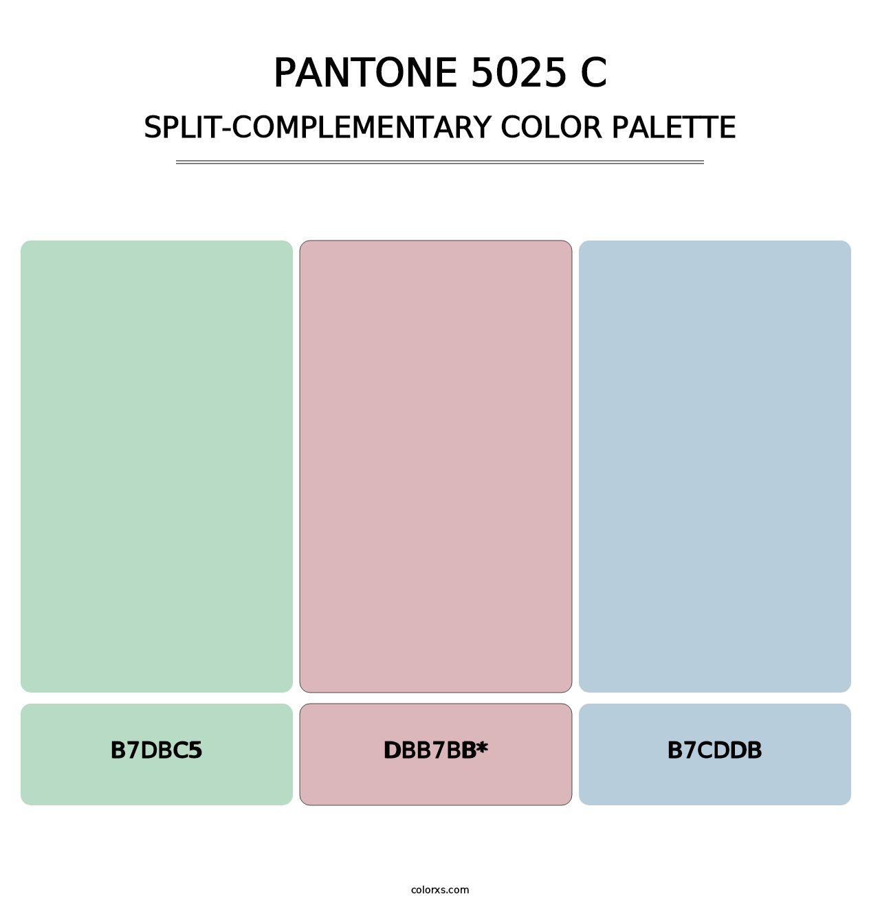 PANTONE 5025 C - Split-Complementary Color Palette