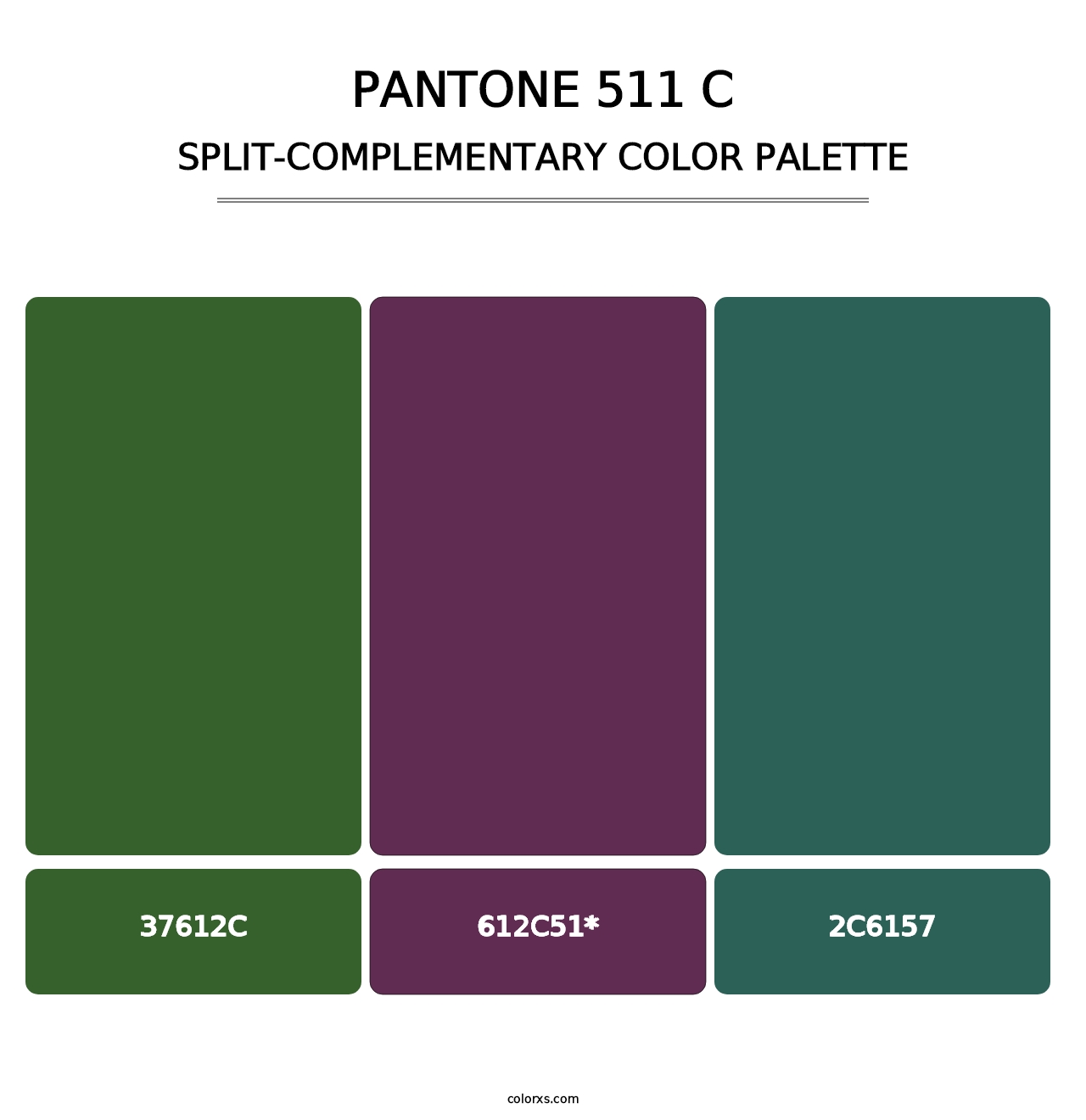 PANTONE 511 C - Split-Complementary Color Palette