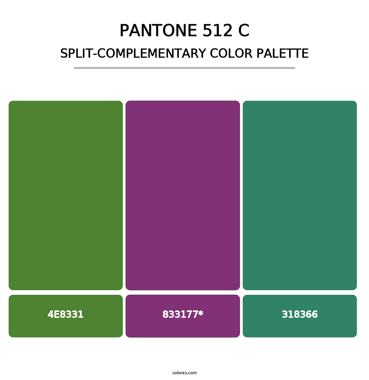 PANTONE 512 C - Split-Complementary Color Palette