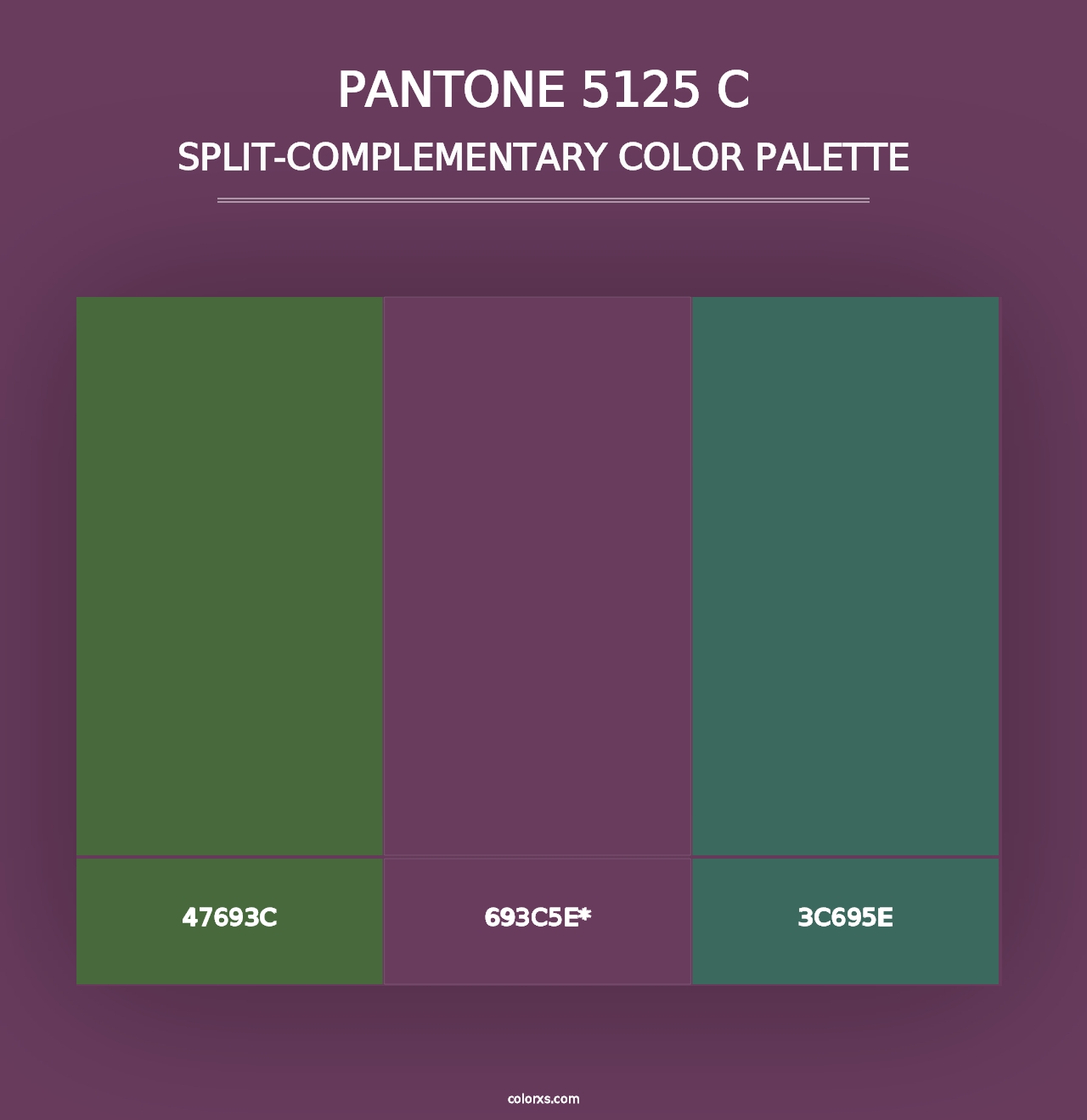 PANTONE 5125 C - Split-Complementary Color Palette