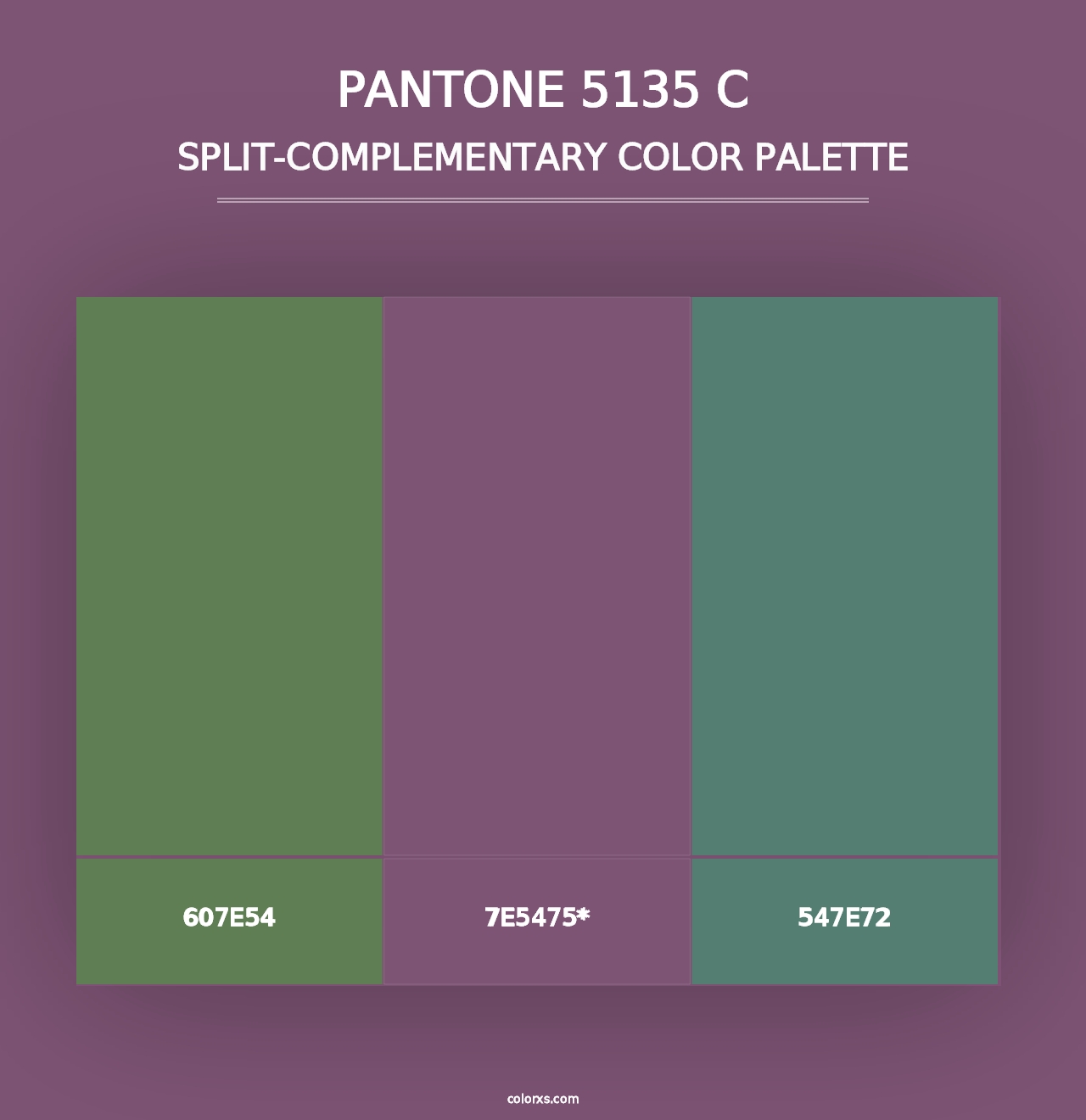 PANTONE 5135 C - Split-Complementary Color Palette