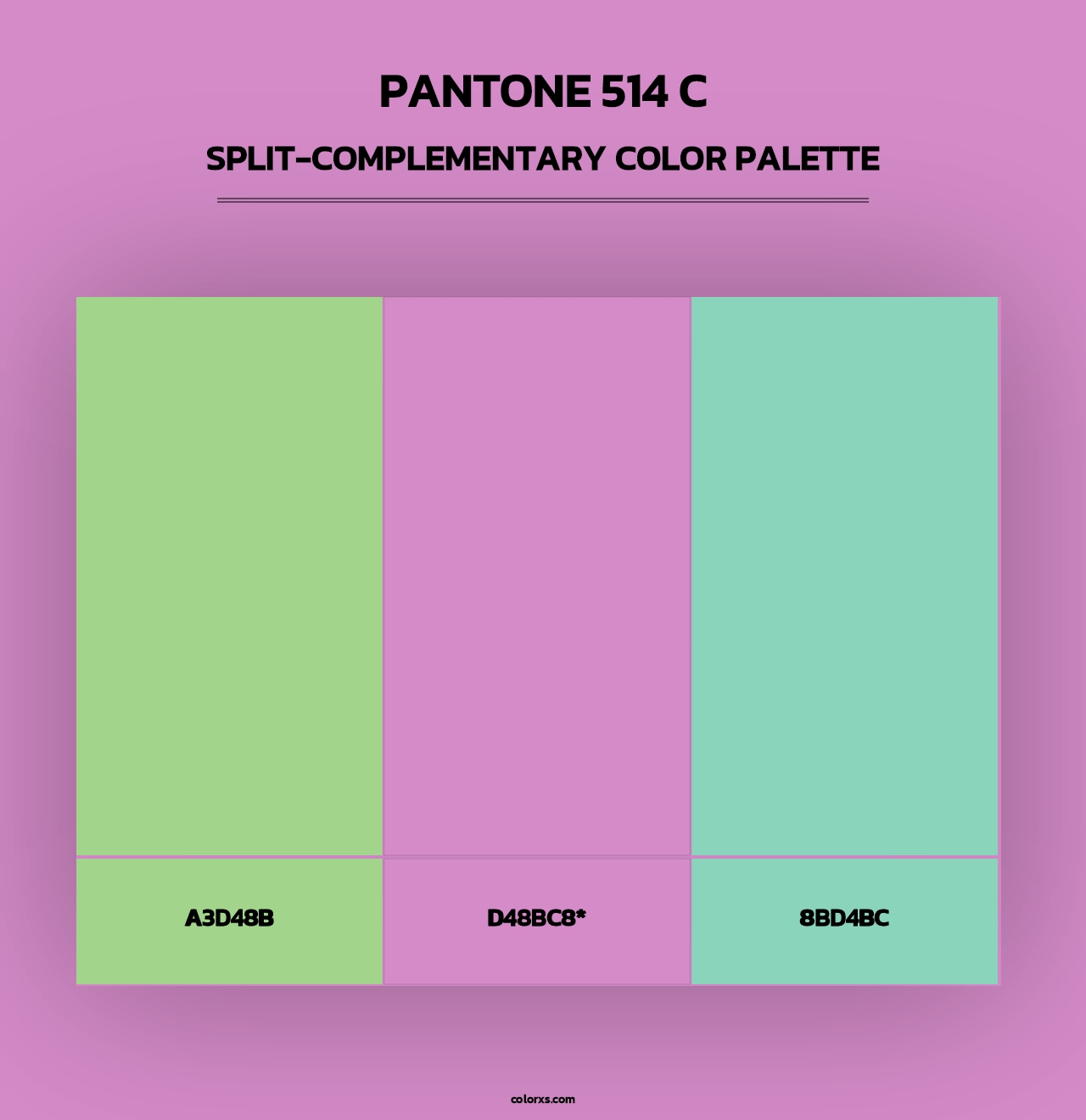 PANTONE 514 C - Split-Complementary Color Palette