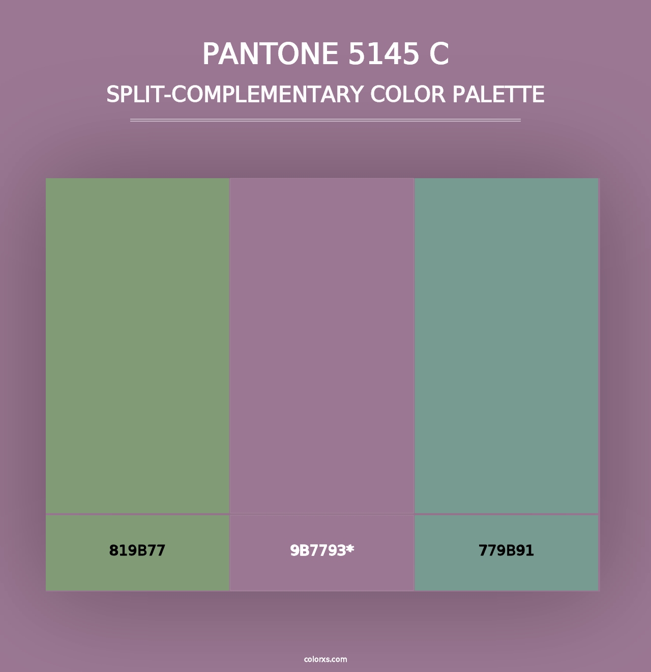 PANTONE 5145 C - Split-Complementary Color Palette