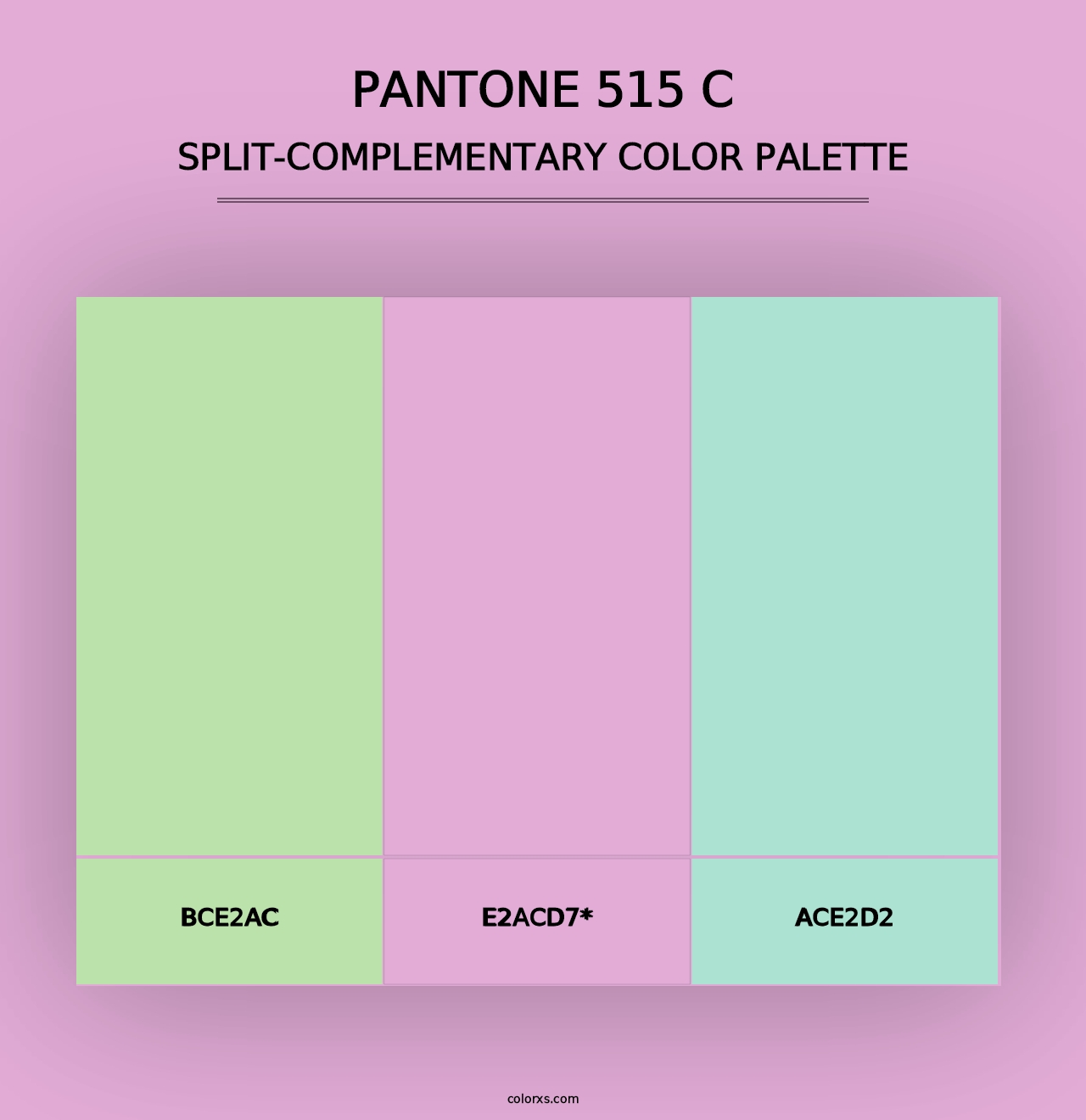 PANTONE 515 C - Split-Complementary Color Palette