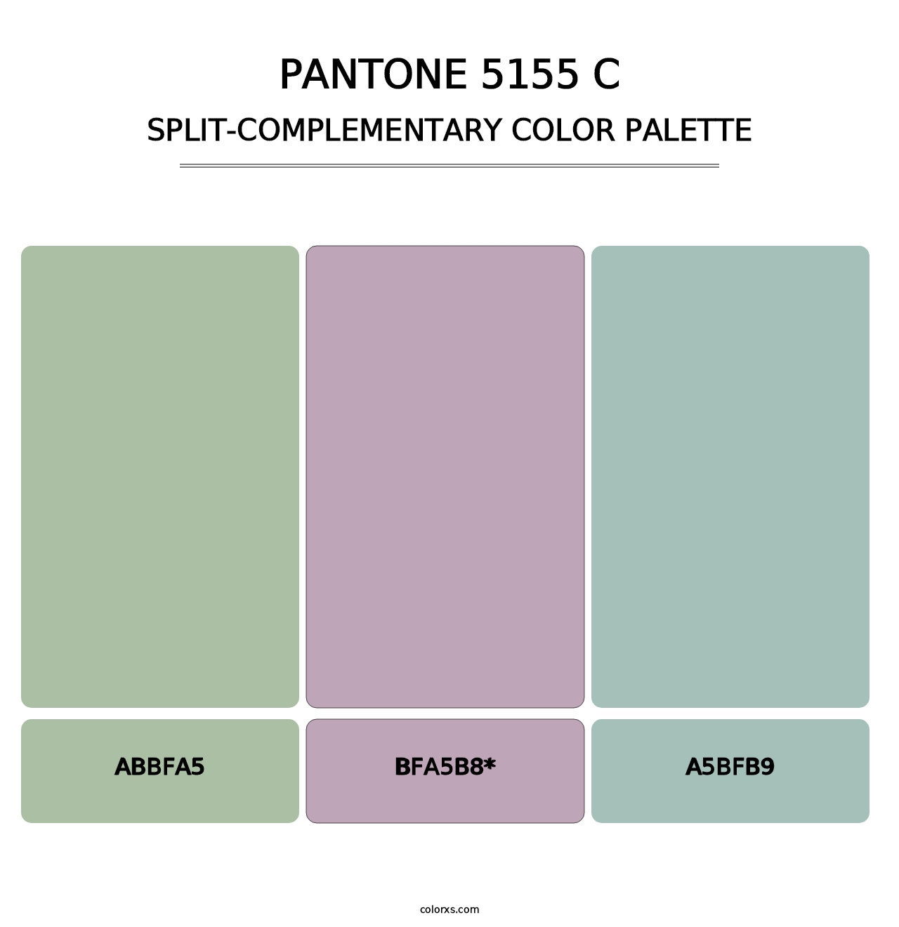 PANTONE 5155 C - Split-Complementary Color Palette