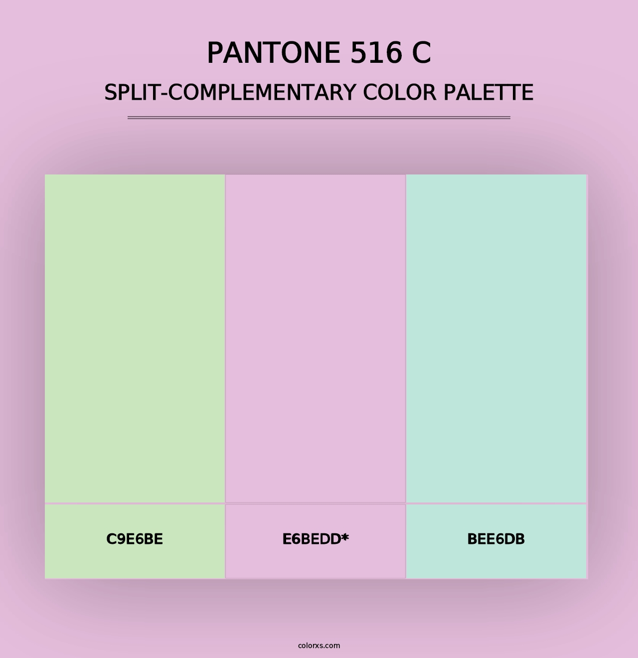 PANTONE 516 C - Split-Complementary Color Palette