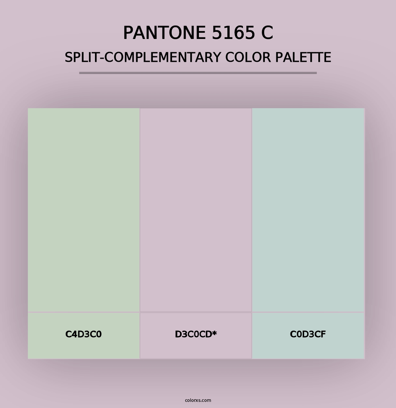 PANTONE 5165 C - Split-Complementary Color Palette