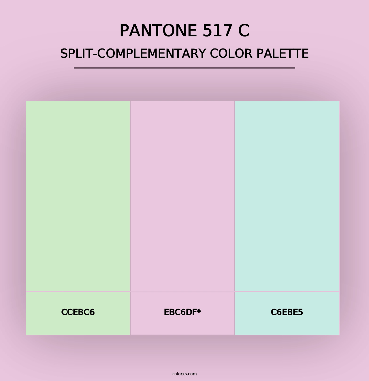 PANTONE 517 C - Split-Complementary Color Palette