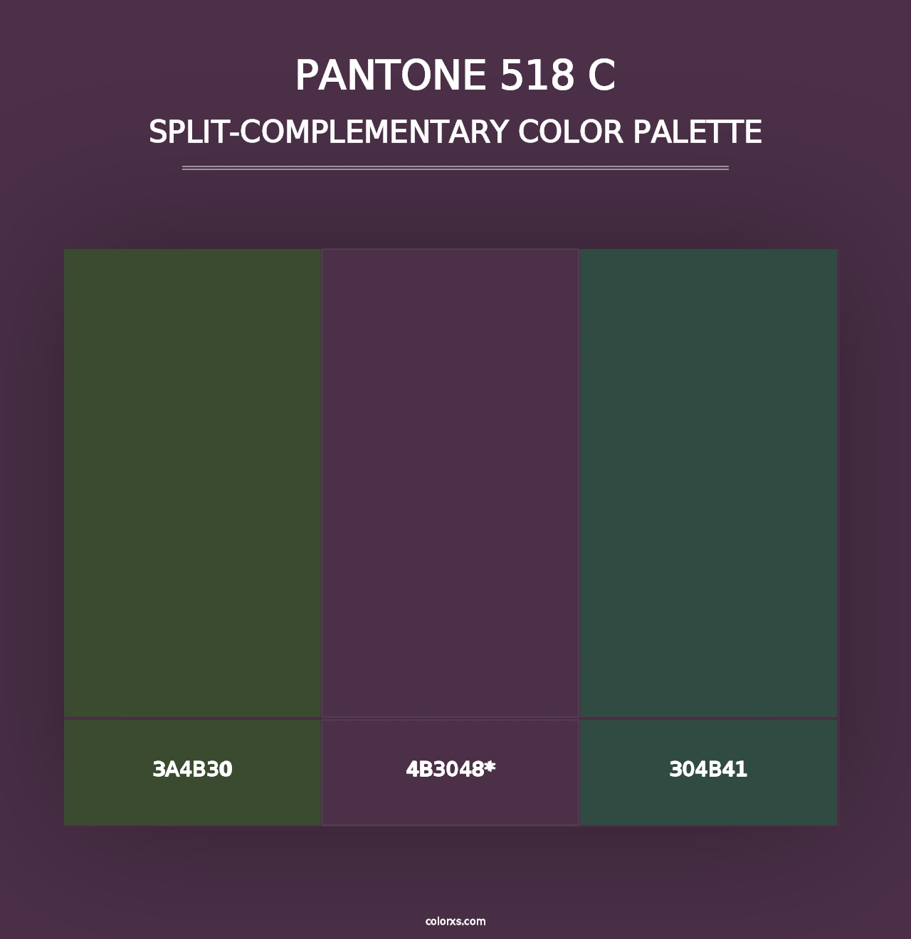 PANTONE 518 C - Split-Complementary Color Palette