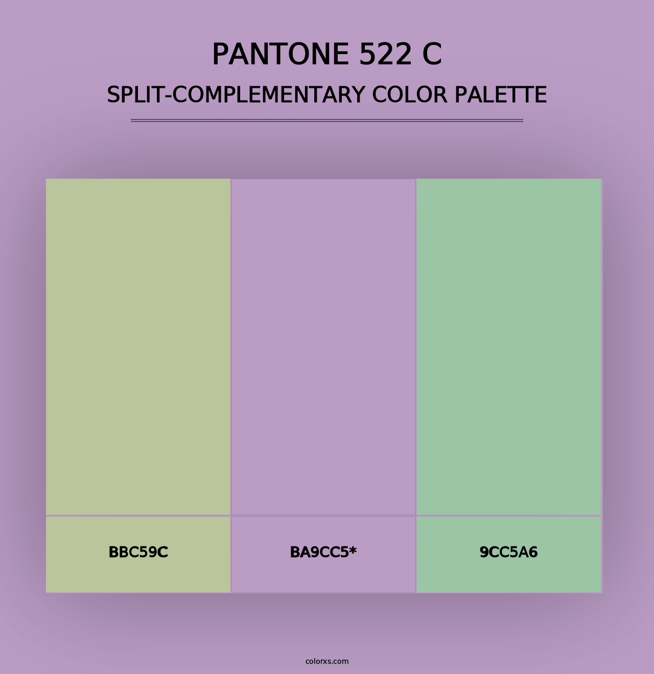 PANTONE 522 C - Split-Complementary Color Palette