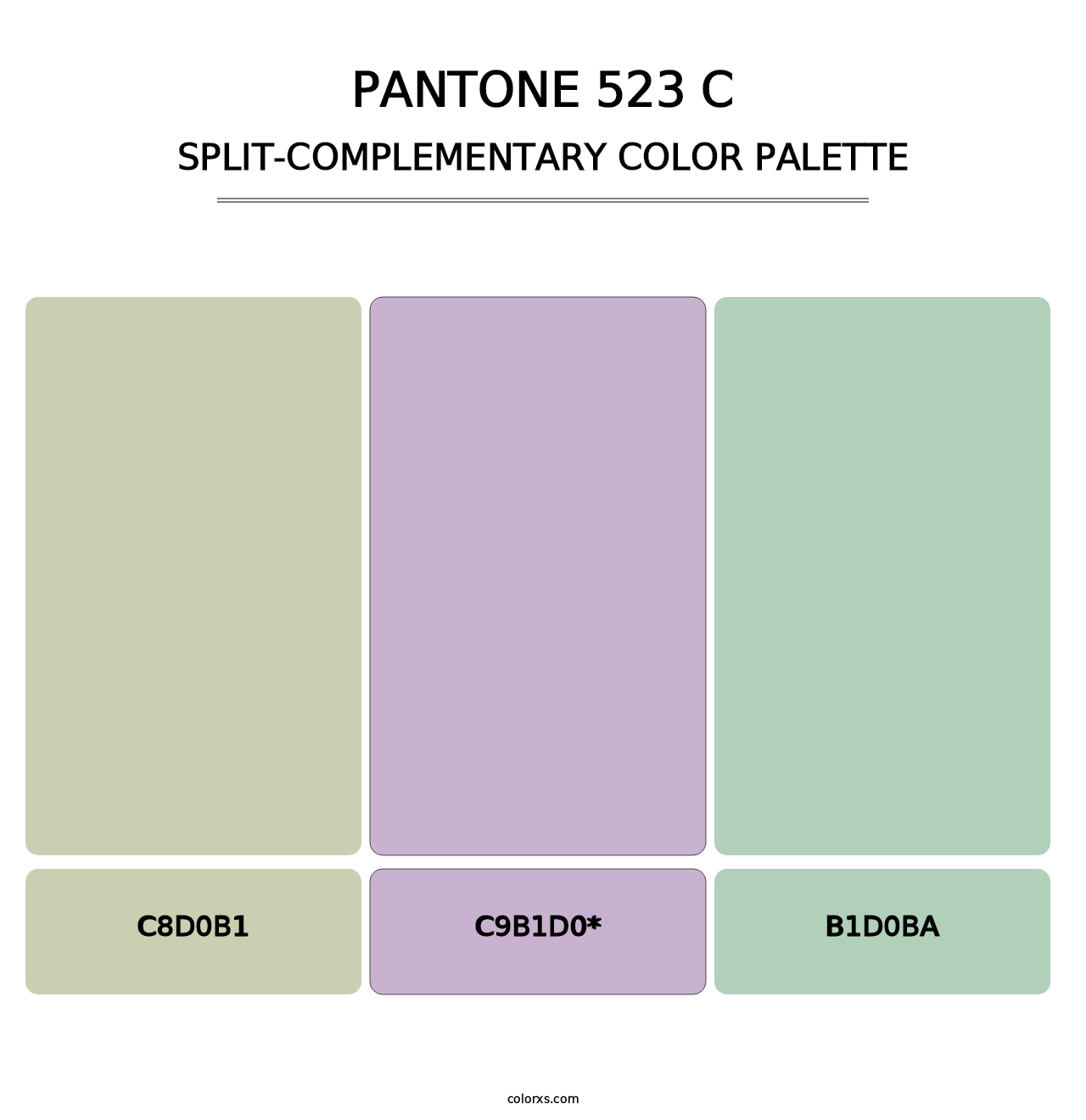 PANTONE 523 C - Split-Complementary Color Palette