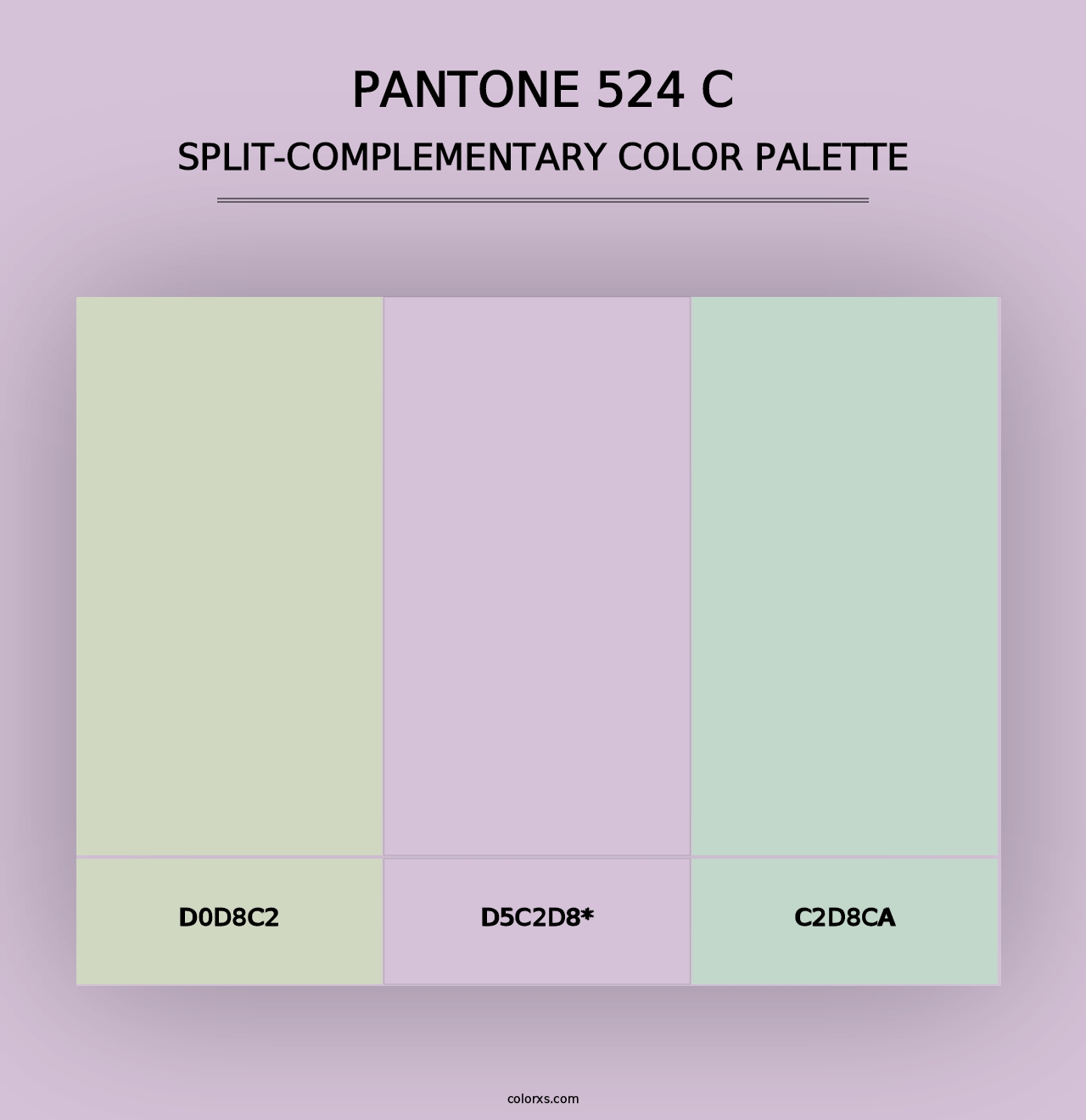 PANTONE 524 C - Split-Complementary Color Palette