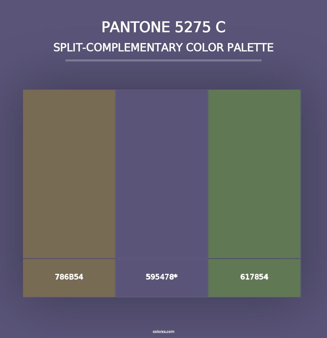 PANTONE 5275 C - Split-Complementary Color Palette