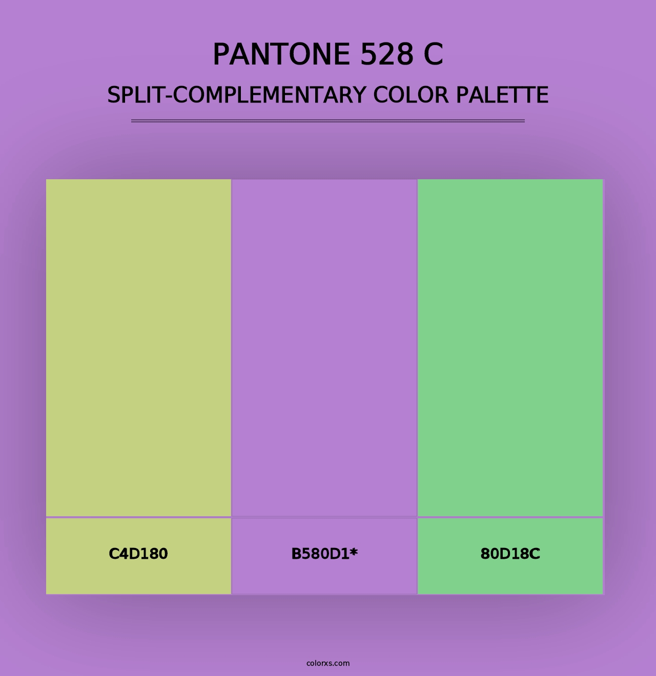 PANTONE 528 C - Split-Complementary Color Palette