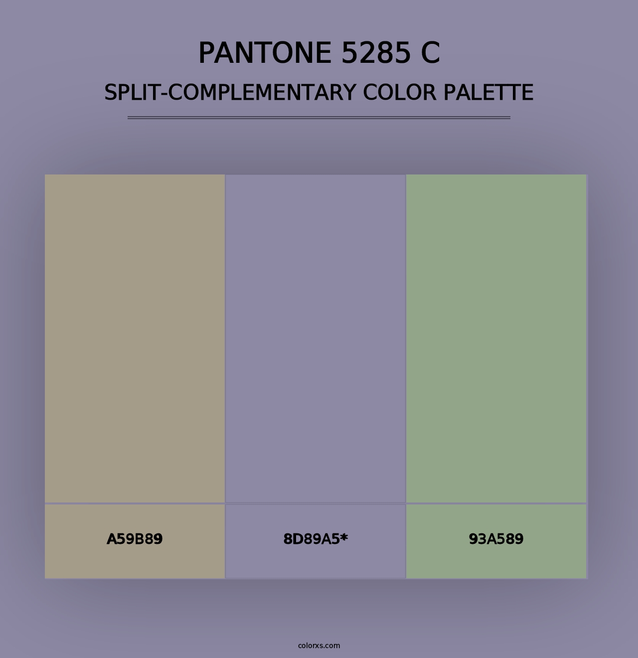 PANTONE 5285 C - Split-Complementary Color Palette