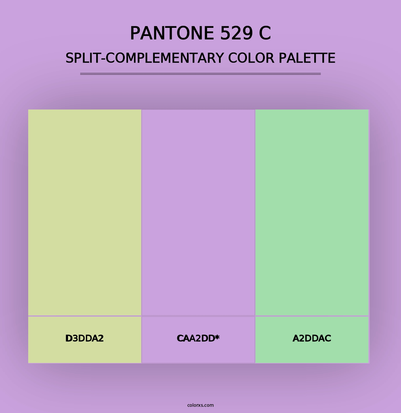 PANTONE 529 C - Split-Complementary Color Palette