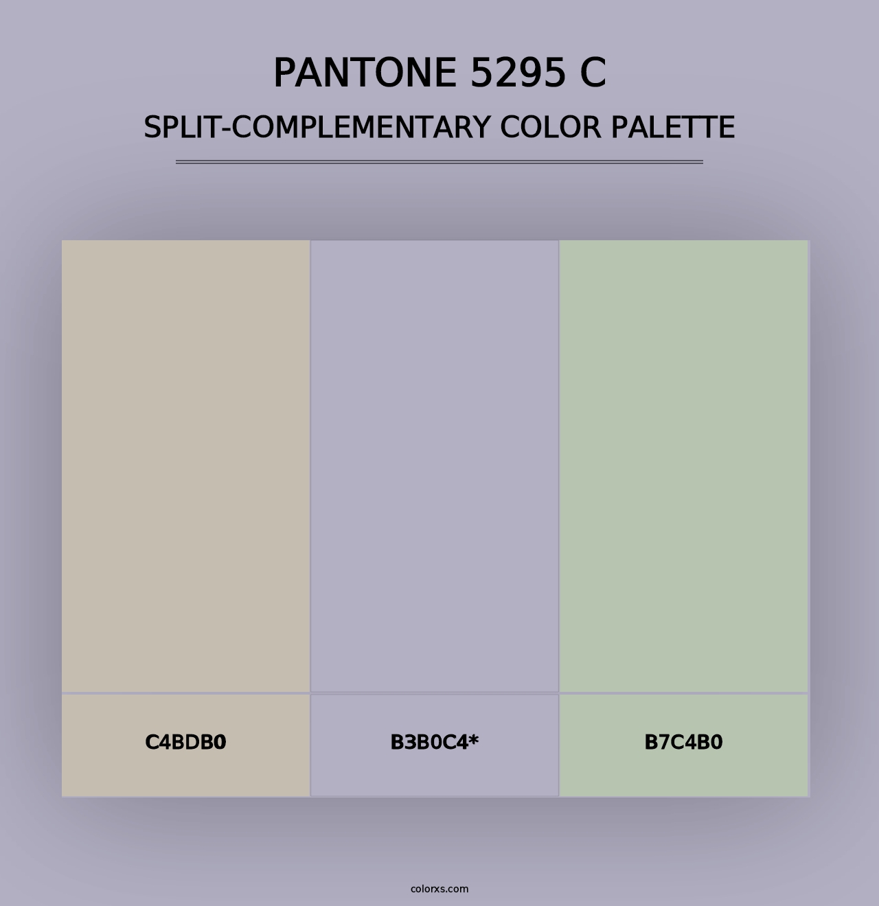 PANTONE 5295 C - Split-Complementary Color Palette