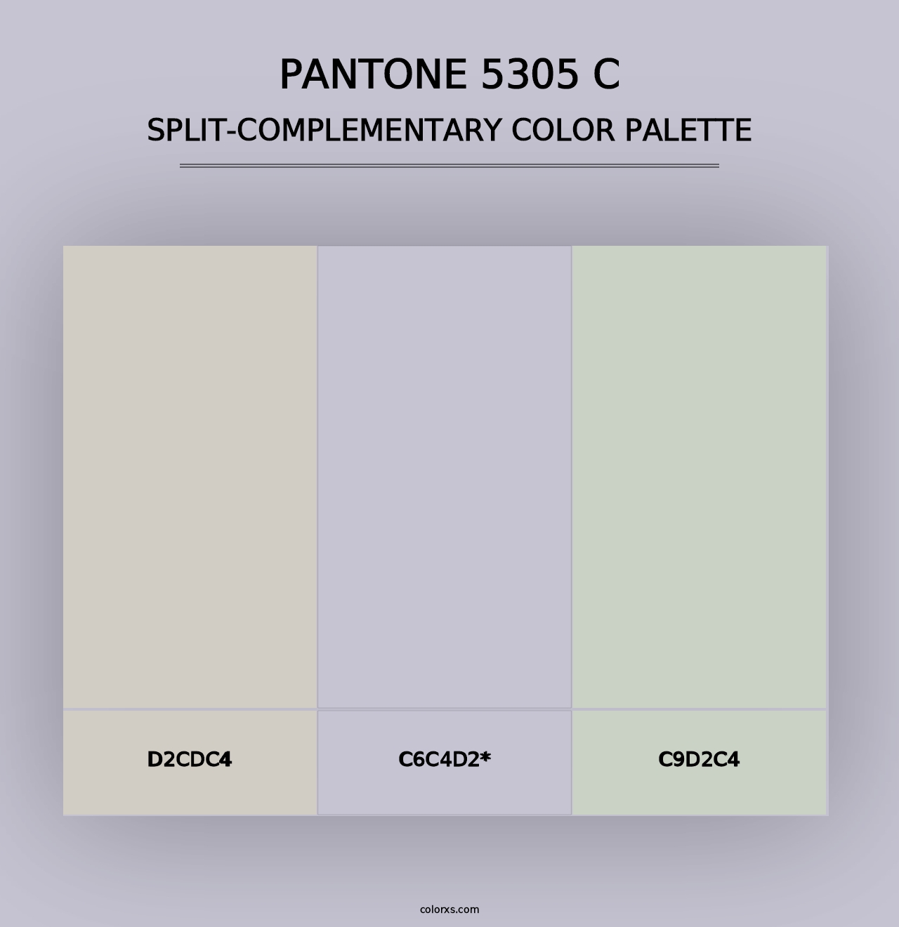 PANTONE 5305 C - Split-Complementary Color Palette