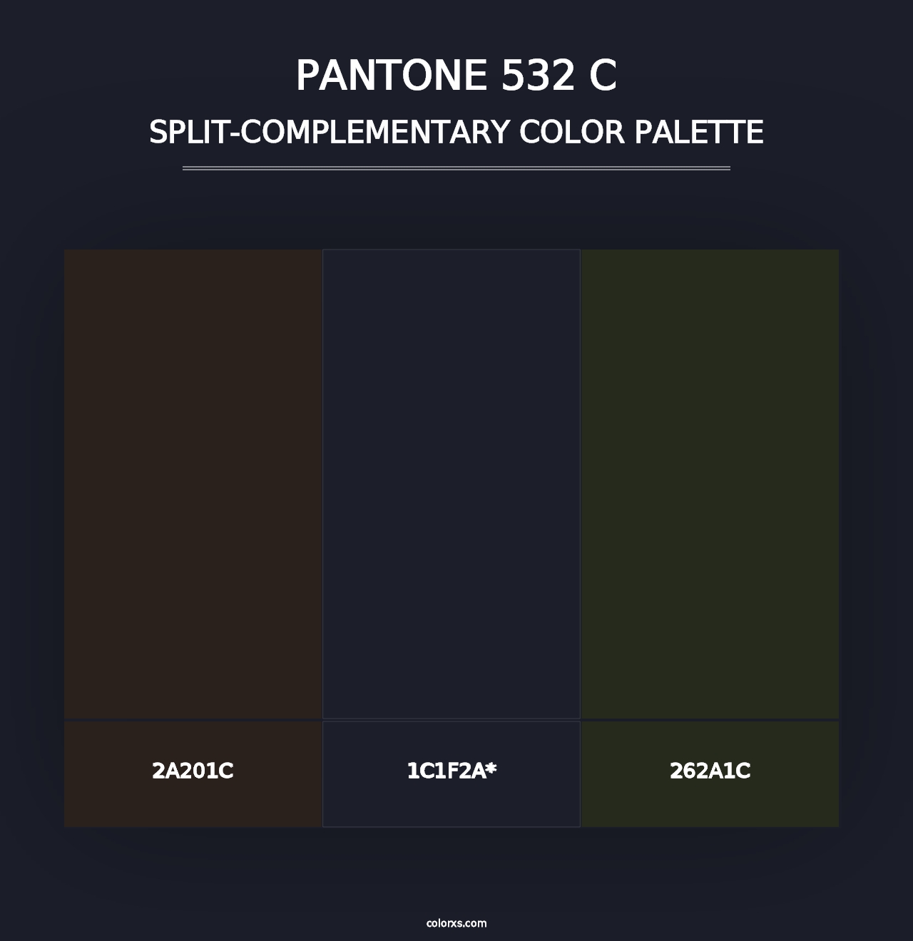 PANTONE 532 C - Split-Complementary Color Palette