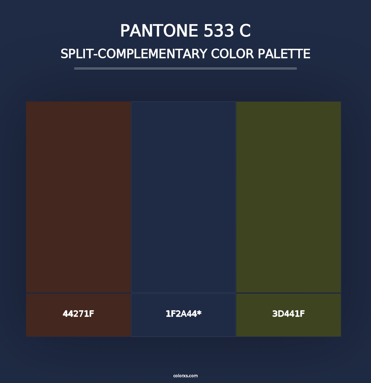 PANTONE 533 C - Split-Complementary Color Palette