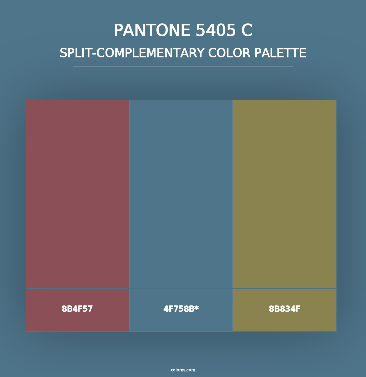 PANTONE 5405 C - Split-Complementary Color Palette