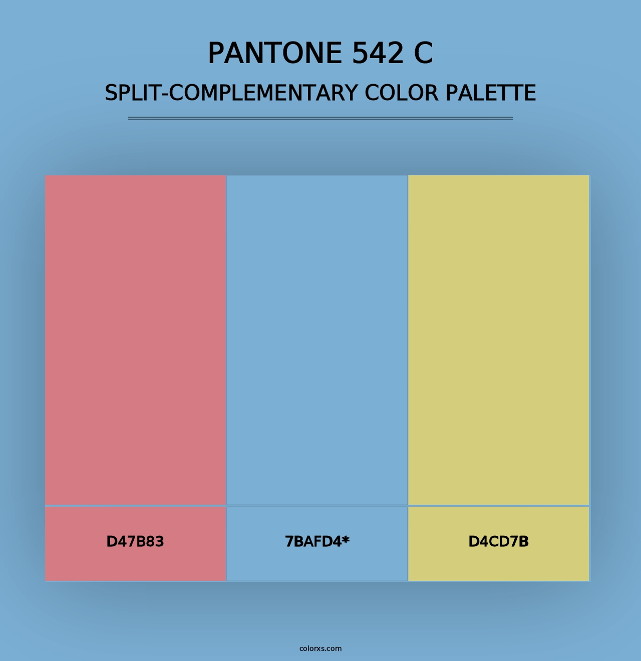 PANTONE 542 C - Split-Complementary Color Palette