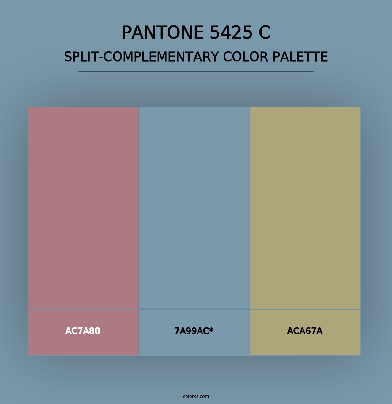 PANTONE 5425 C - Split-Complementary Color Palette