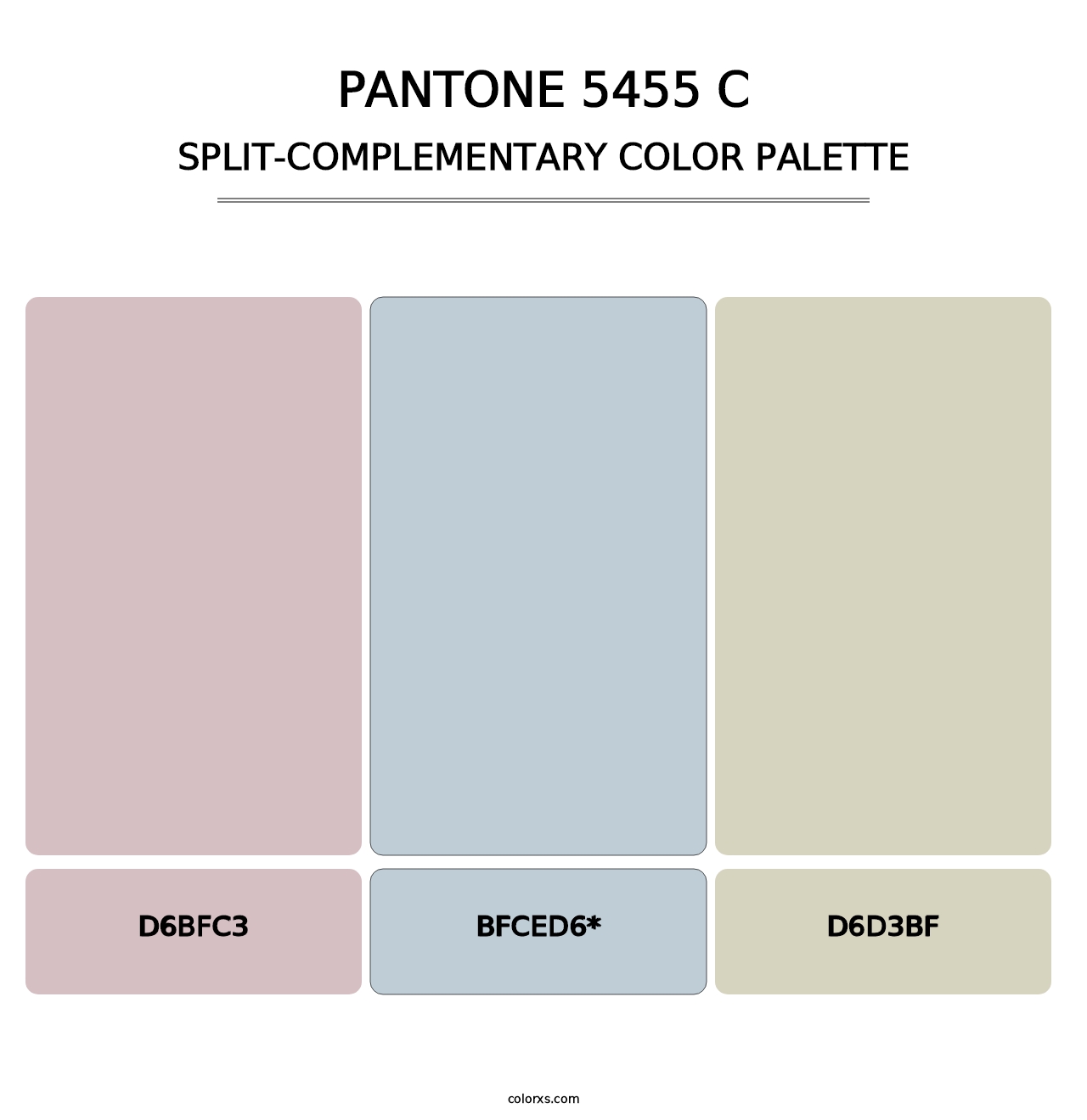 PANTONE 5455 C - Split-Complementary Color Palette