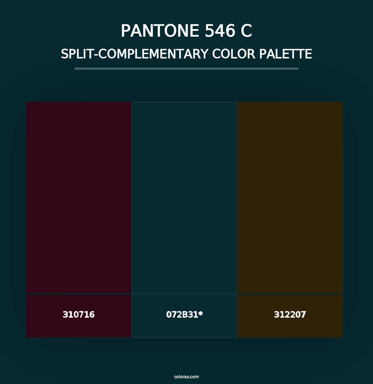 PANTONE 546 C - Split-Complementary Color Palette