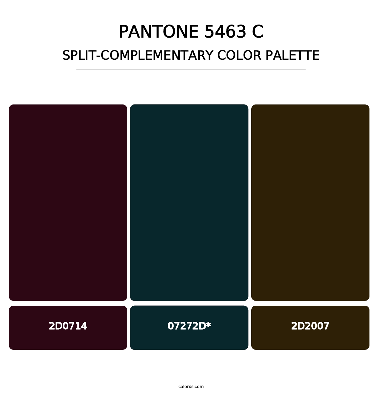 PANTONE 5463 C - Split-Complementary Color Palette