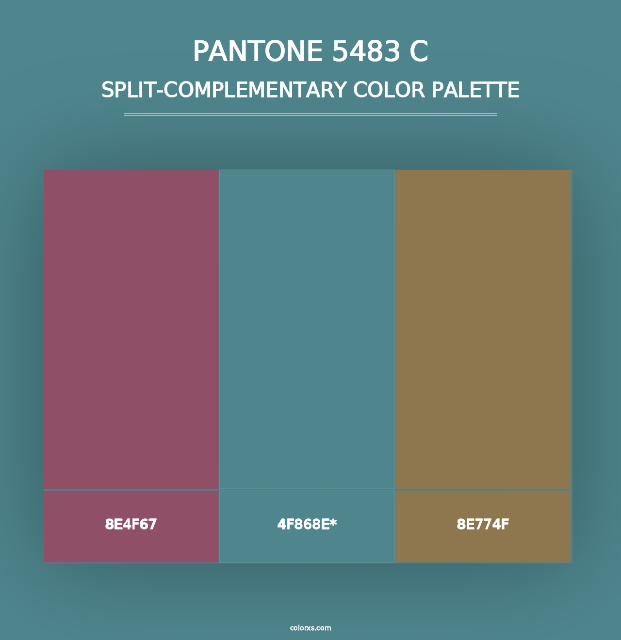 PANTONE 5483 C - Split-Complementary Color Palette