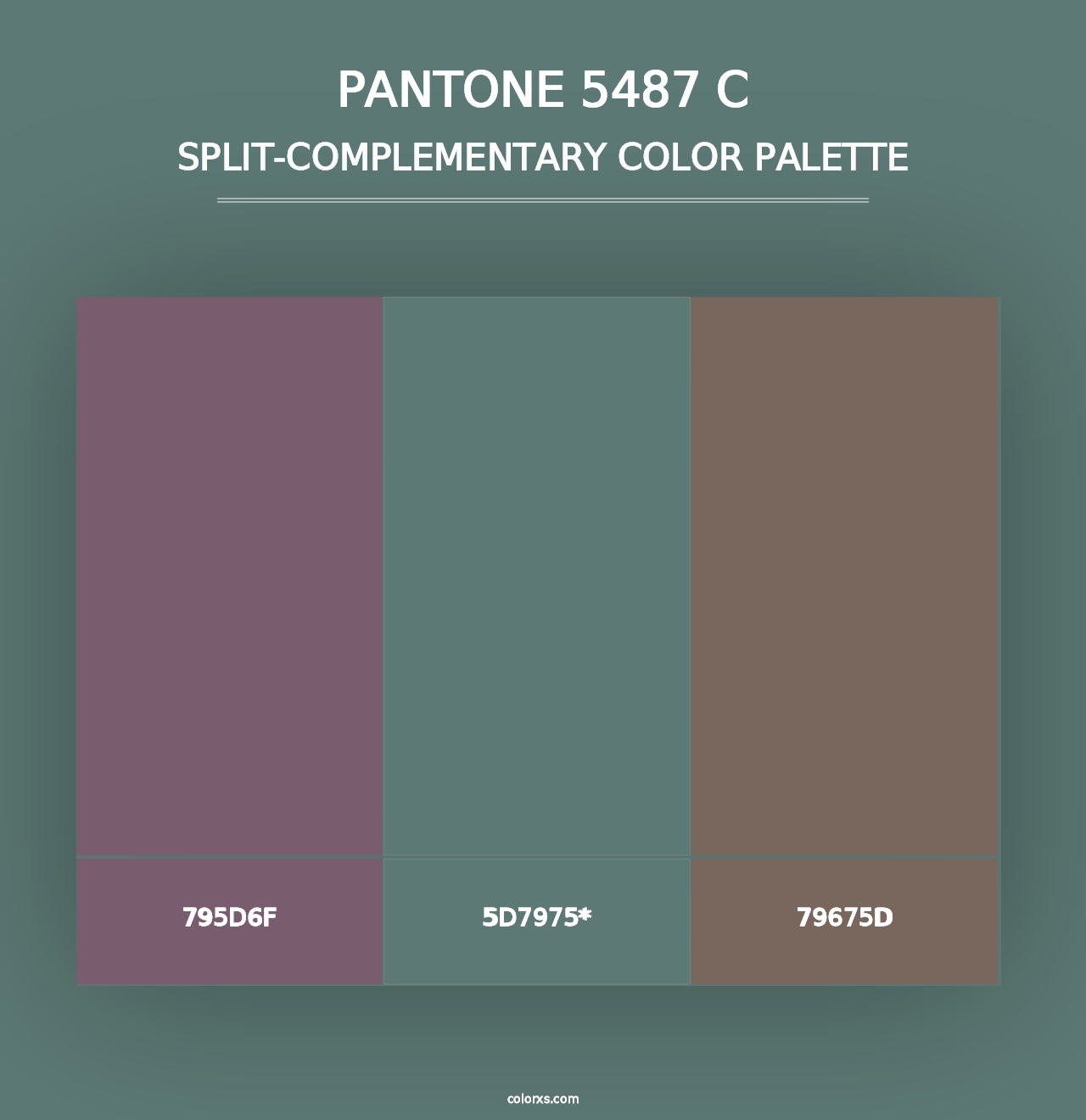 PANTONE 5487 C - Split-Complementary Color Palette